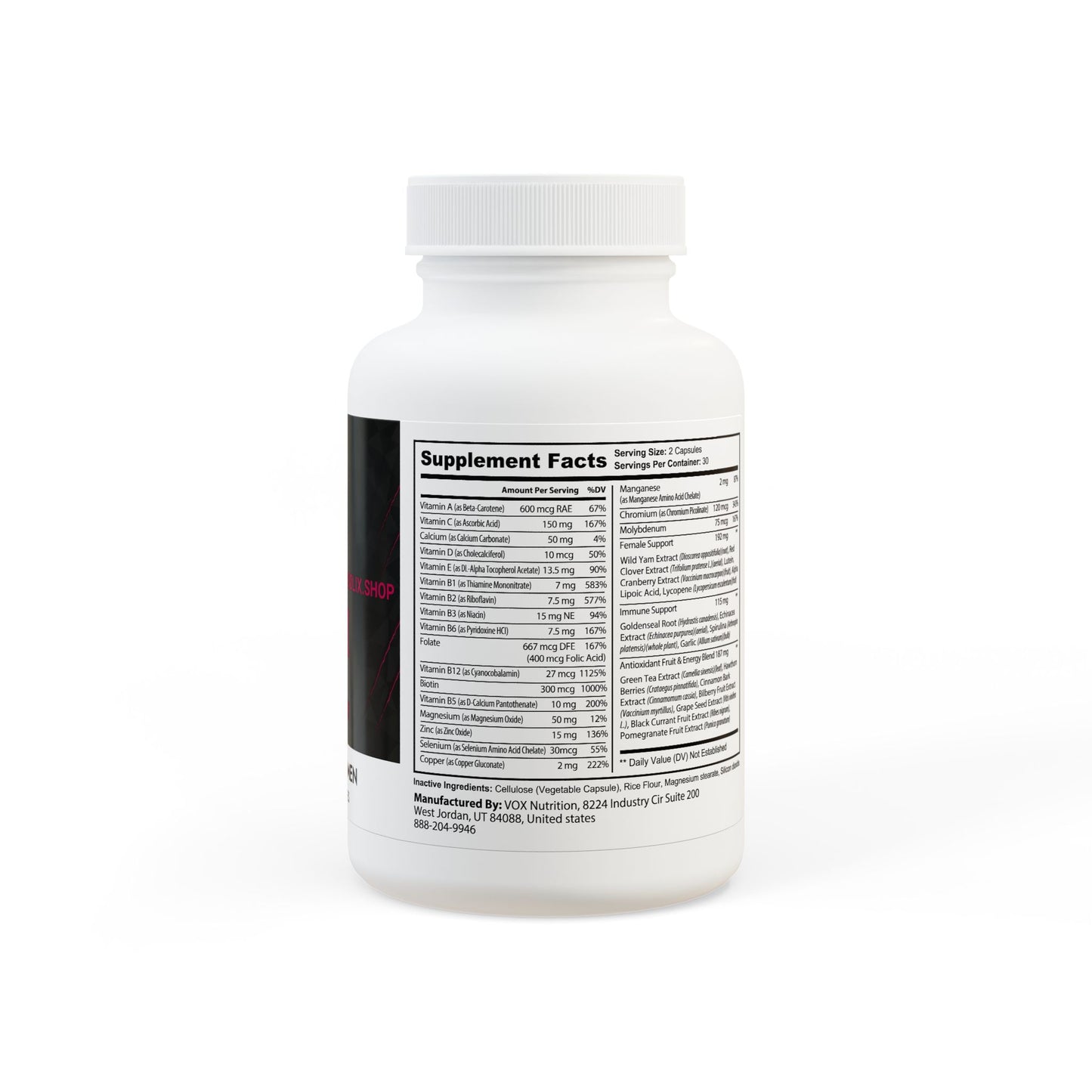 ANABØLIX Multivitamin for Women Supplement (60 Capsules)