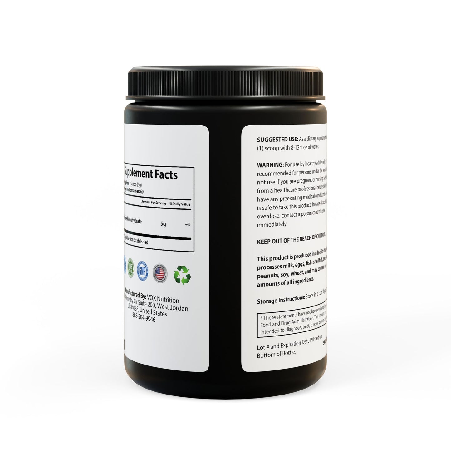 ANABØLIX Creatine Monohydrate Supplement (300g, 10.58oz)